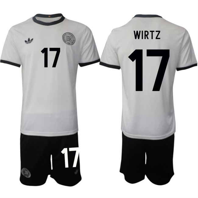 Men's Germany #17 Florian Richard Wirtz White 2025 Home Soccer Jersey Suit